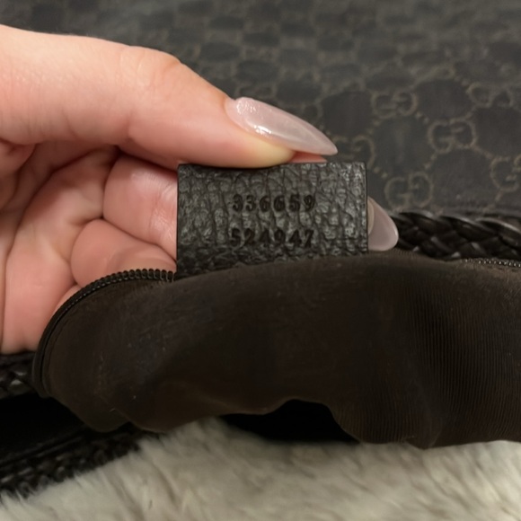 GUCCI Brown Monogram GG Web Marrakech Hobo Shoulder Bag Dollar Disco - Picture 14 of 15